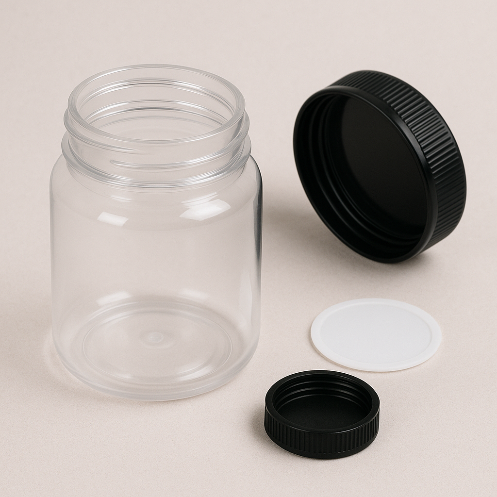 jar closures including screw cap and inner liner