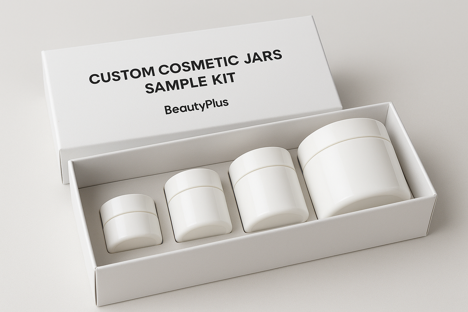 custom cosmetic jars sample kit by BeautyPlus