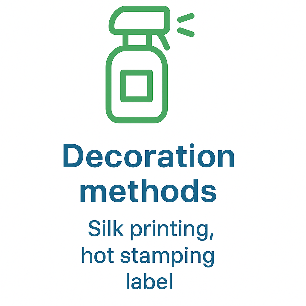 PET cosmetic jars printing methods icon