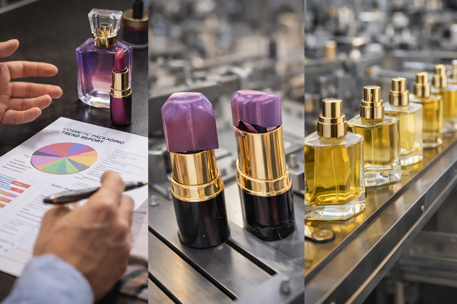 A collage of fleeting packaging trends