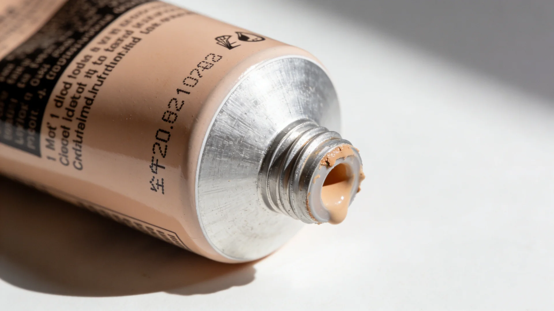 a leaking cosmetic bottle, representing a packaging mistake