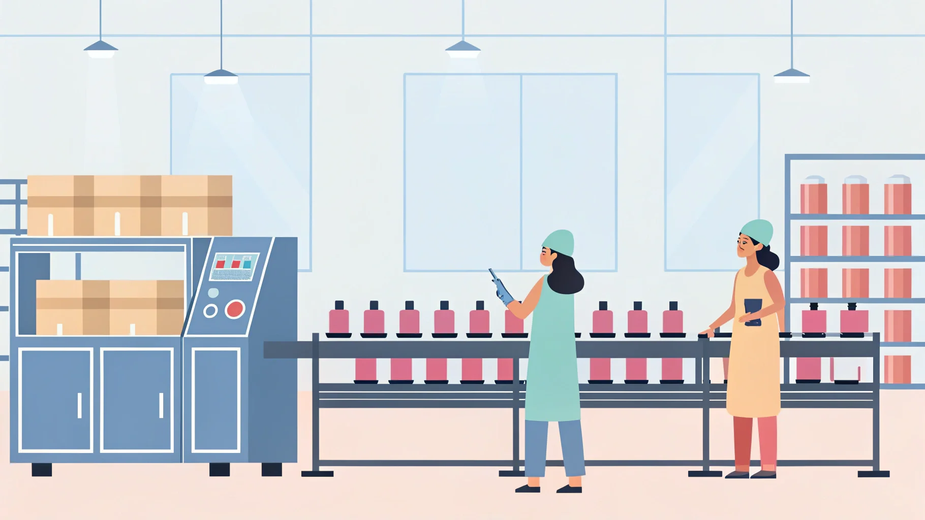 A manufacturing facility for cosmetics packaging