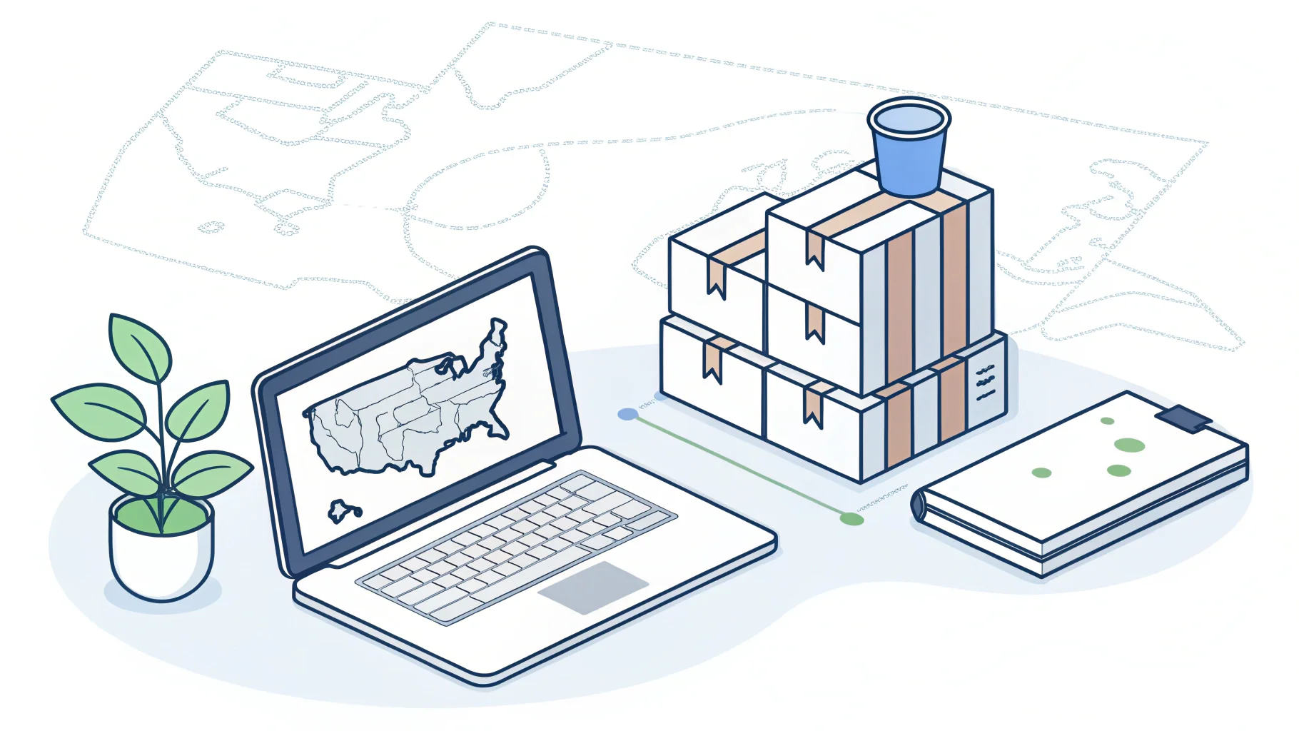 A magnifying glass hovering over a cosmetic bottle, symbolizing scrutiny and selection