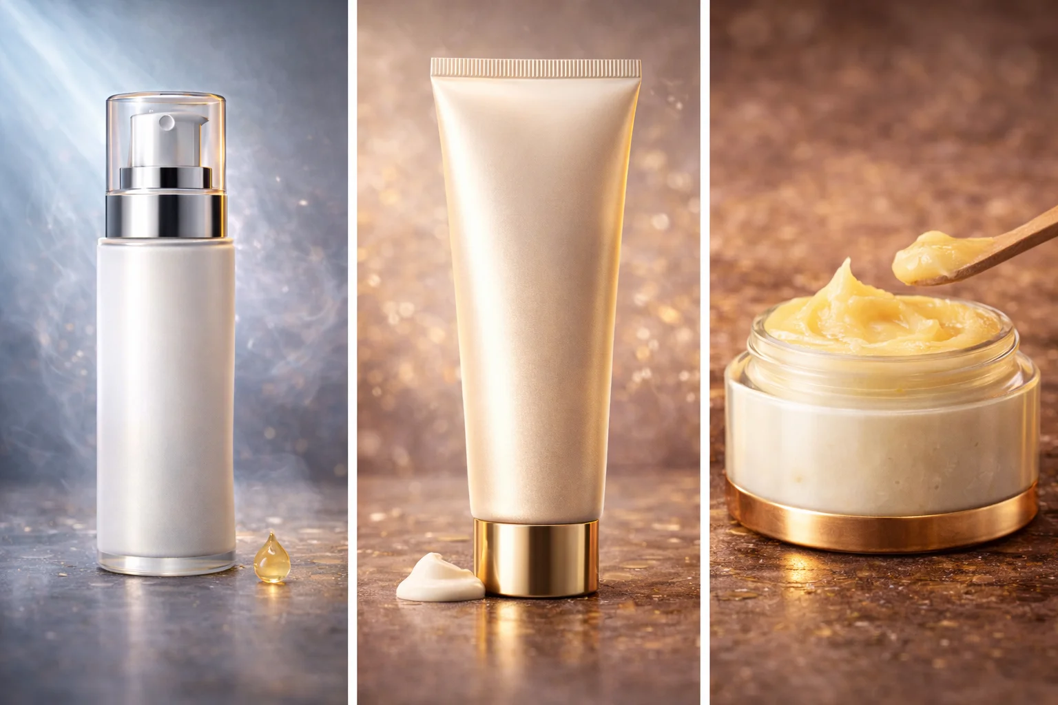 Choosing Packaging by Product Type different types of skincare products on a table