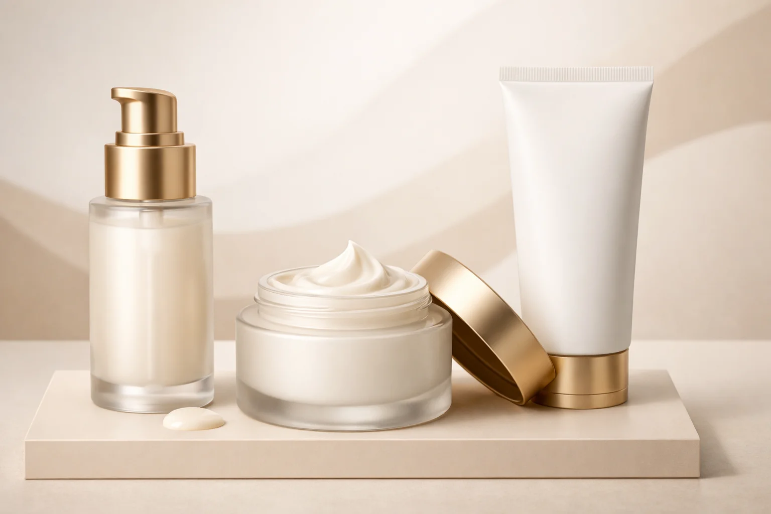 A well-designed skincare bottle and its box