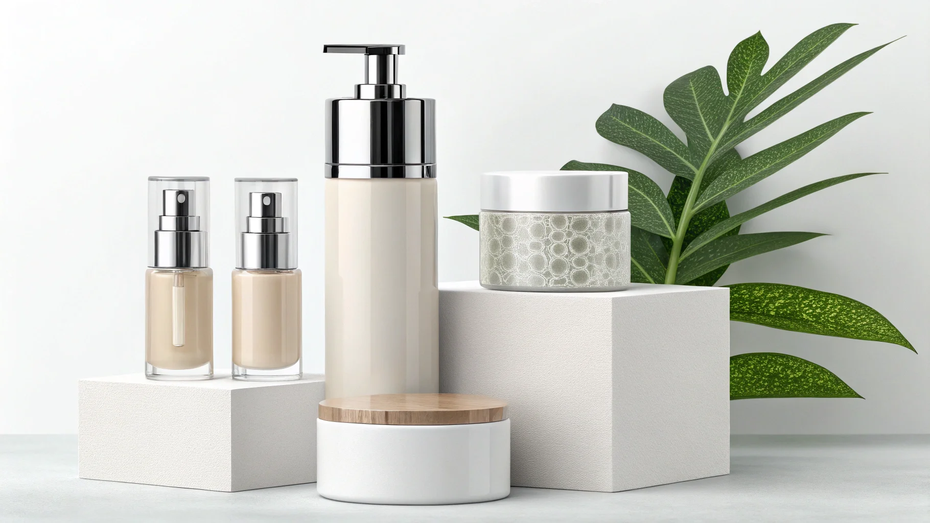 A smartphone scanning a QR code on a cosmetic product