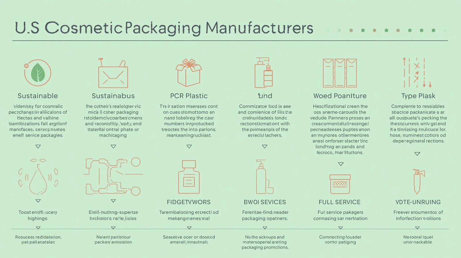 An array of different types of cosmetic packaging on shelves