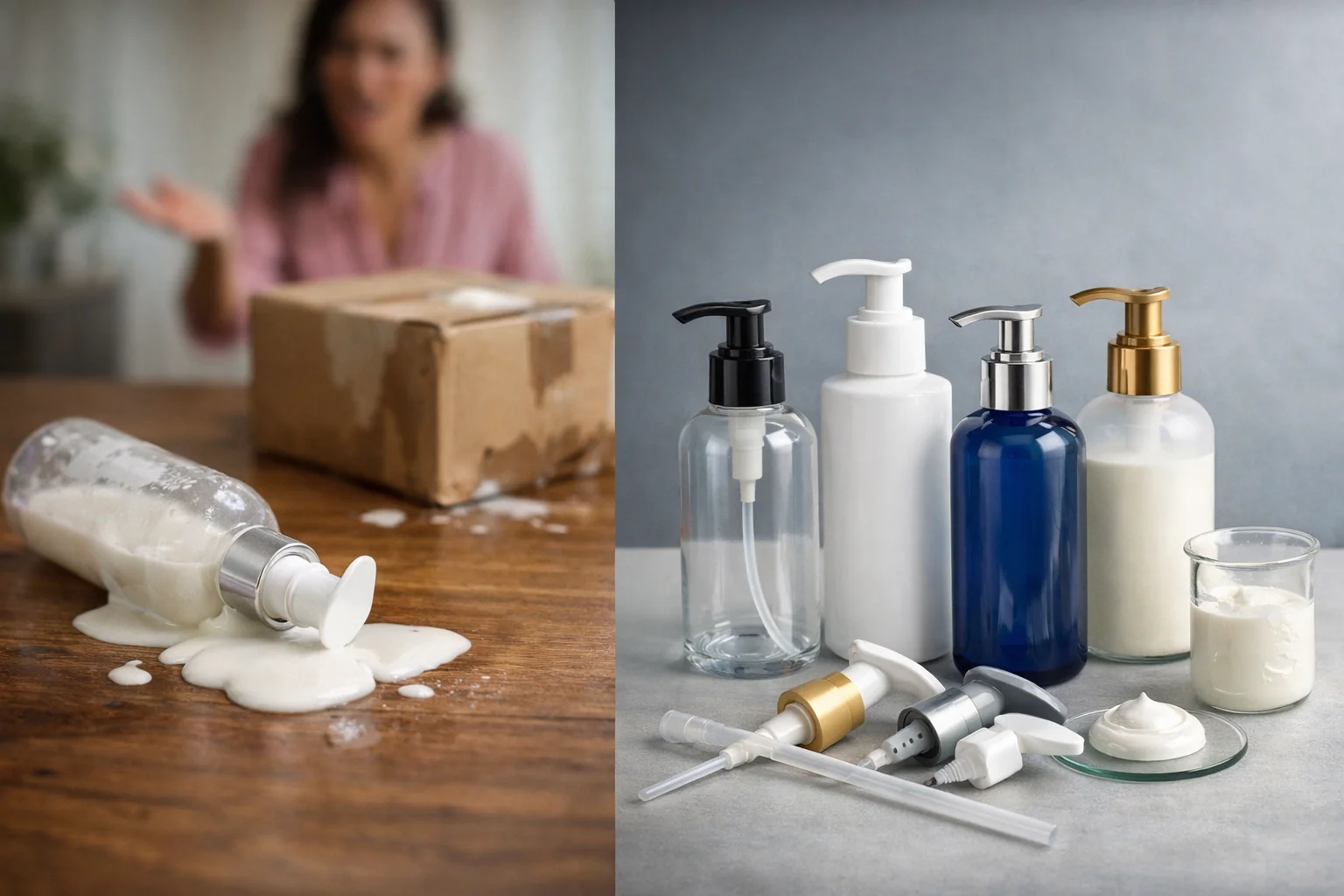 Choosing the Right Lotion Pump A collection of different colored lotion pumps